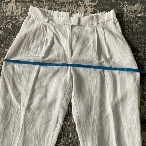H&M White Linen Blend Pants - Picture 9 of 10